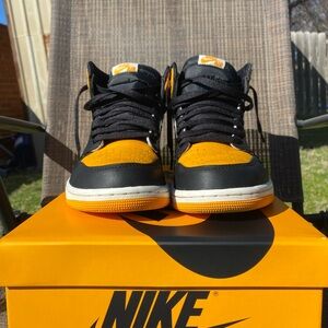 Nike Black and Yellow High-Top Sneakers